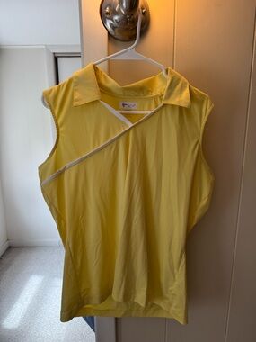 Sleeveless Yellow Golf Polo Top by Unknown Brand